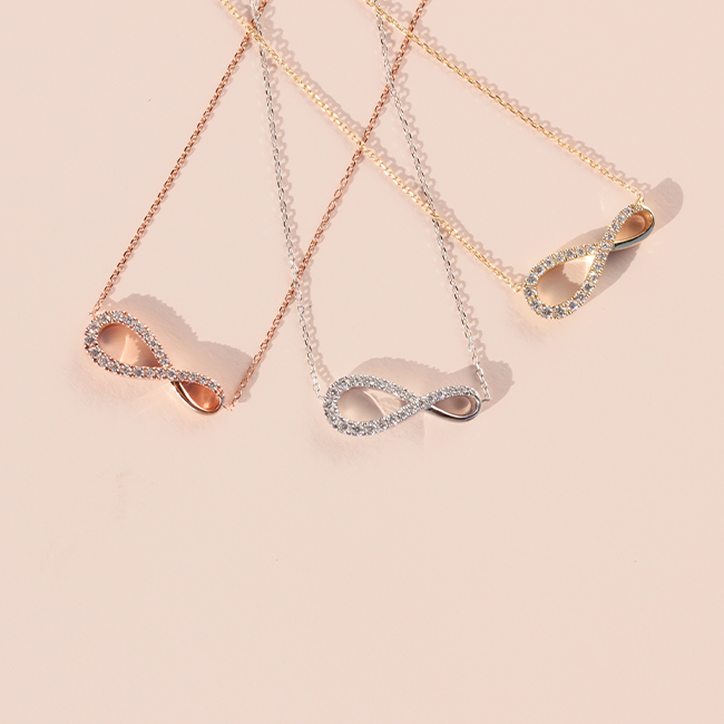 Infinity diamond necklace